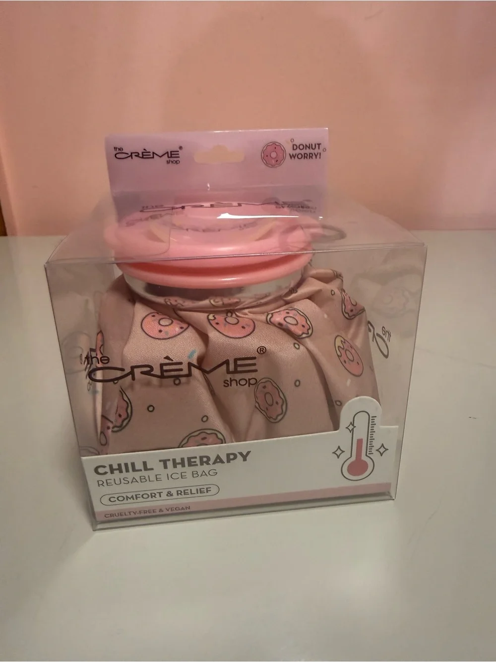 The Crème Shop Chill Therapy Reusable Waterproof Ice Bag Pain Relief Pink L
